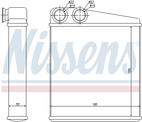 Radiador de forno (de aquecedor) Nissens 72206