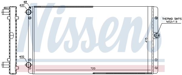 Radiador de esfriamento de motor 65301 Nissens