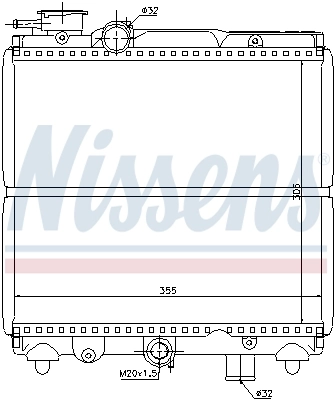 Radiador de esfriamento de motor 61810 Nissens