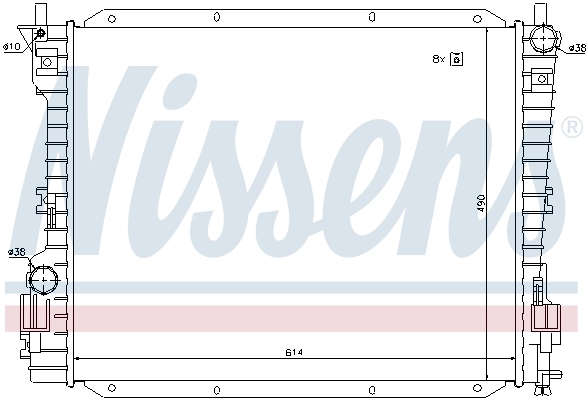 Radiador de esfriamento de motor Nissens 69222