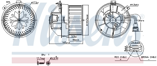 Motor de ventilador de forno (de aquecedor de salão) VAG 5E1630100 preço, a partir de 57,89 USD