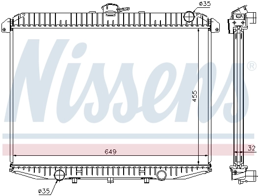Radiador de esfriamento de motor 62069A Nissens