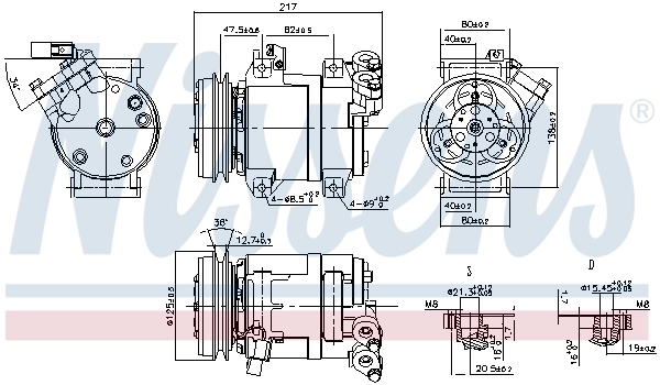Compressor de aparelho de ar condicionado Nissens 890064