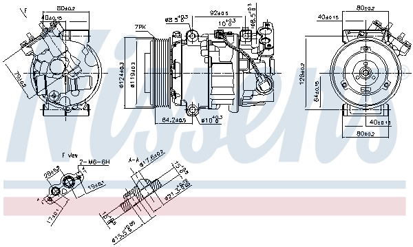 Compressor de aparelho de ar condicionado Nissens 890299