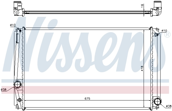Radiador de esfriamento de motor 64678A Nissens