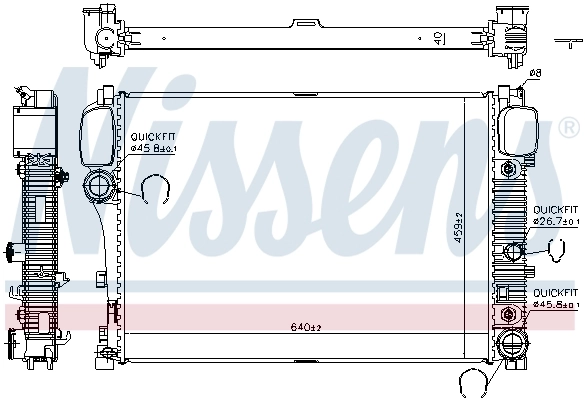 Radiador de esfriamento de motor Nissens 67107A