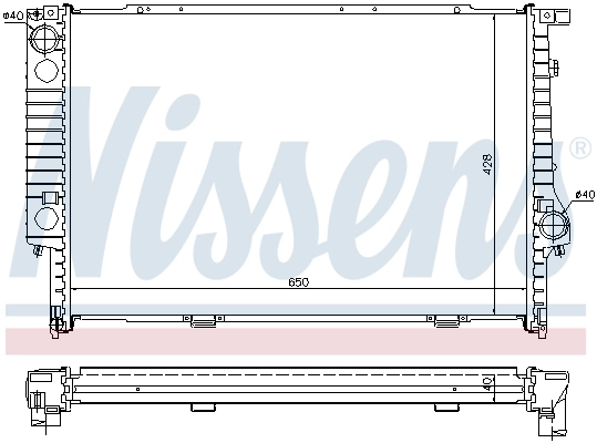 Radiador de esfriamento de motor 60693A Nissens