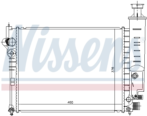 Radiador de esfriamento de motor 63465 Nissens