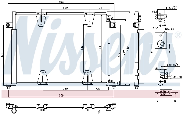 940373 Nissens Radiador de aparelho de ar condicionado