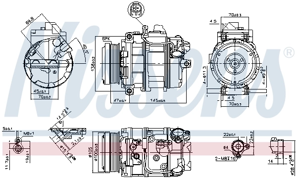 Compressor de aparelho de ar condicionado Nissens 89212