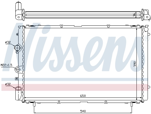 Radiador de esfriamento de motor Nissens 63796