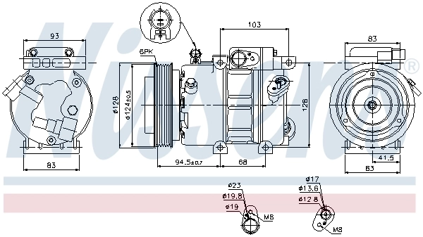 Compressor de aparelho de ar condicionado 89285 Nissens