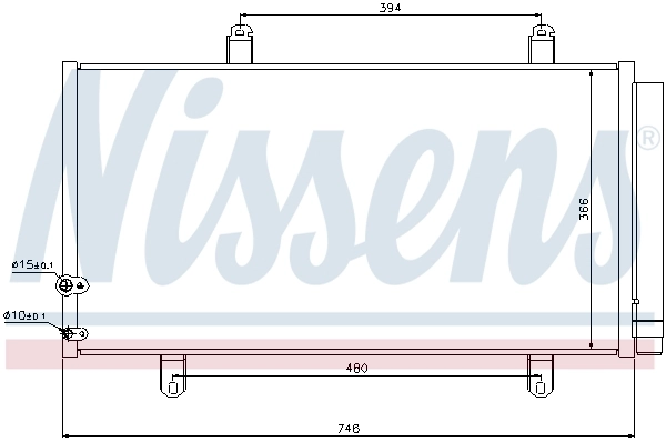 Radiador de aparelho de ar condicionado Nissens 940194