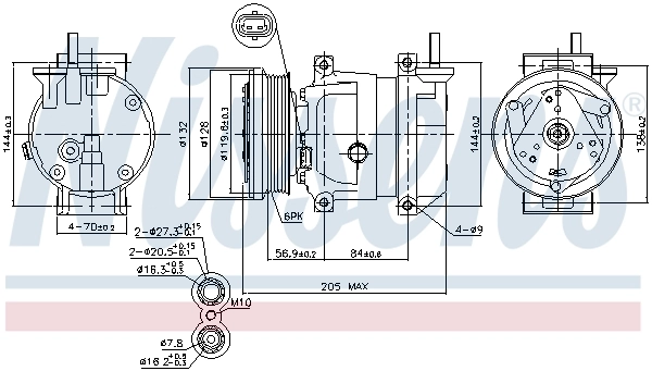 89492 Nissens Compressor de aparelho de ar condicionado
