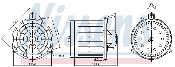 Motor de ventilador de forno (de aquecedor de salão) para Honda Civic FD, FA