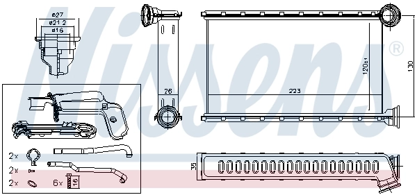 71165 Nissens Radiador de forno (de aquecedor)