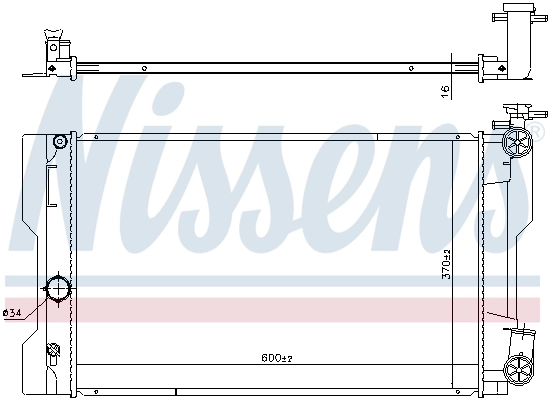 Radiador de esfriamento de motor 646943 Nissens
