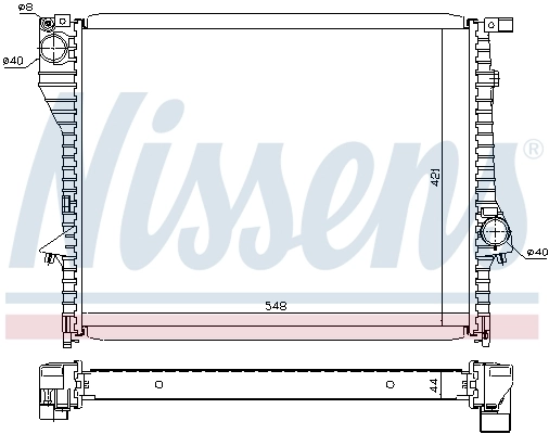 Radiador de esfriamento de motor 60638 Nissens