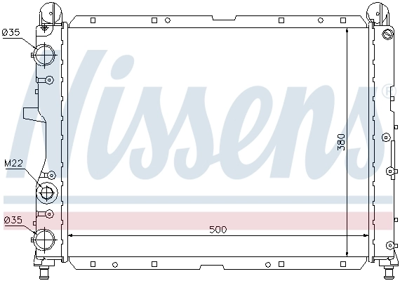 Radiador de esfriamento de motor 60024 Nissens