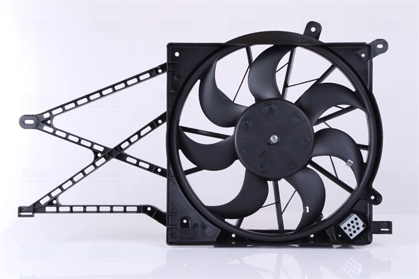85185 Nissens Difusor do radiador de esfriamento, montado com motor e roda de aletas
