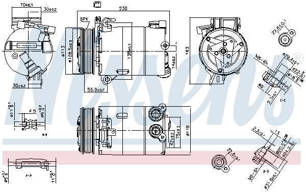 Compressor de aparelho de ar condicionado Nissens 890213