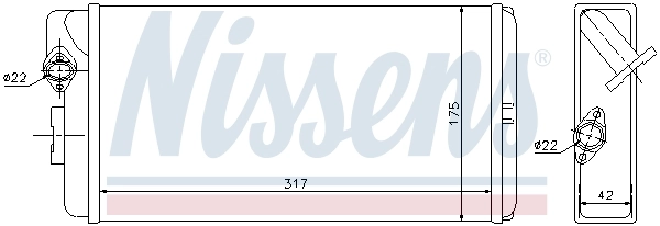Radiador de forno (de aquecedor) Nissens 72035