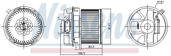 Motor de ventilador de forno (de aquecedor de salão) Nissens 87352