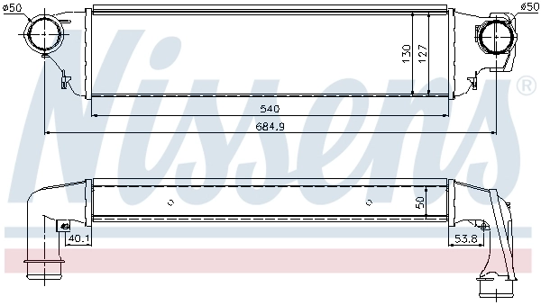 Radiador de intercooler Nissens 96741