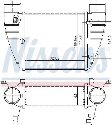 Radiador de intercooler Nissens 96426