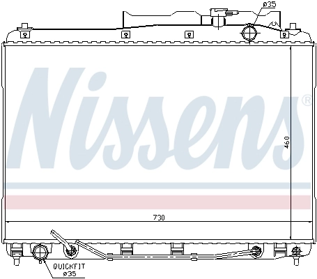 Radiador de esfriamento de motor 67528 Nissens