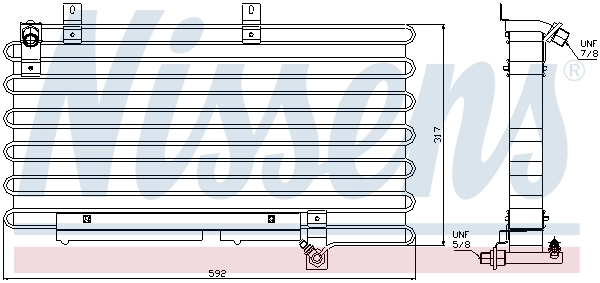 Radiador de aparelho de ar condicionado 94000 Nissens