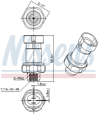 Sensor de pressão absoluta de aparelho de ar condicionado Nissens 301085