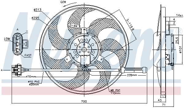 Ventilador elétrico de esfriamento montado (motor + roda de aletas) Opel Vectra preço, a partir de 29,54 USD