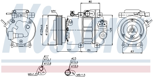 Compressor de aparelho de ar condicionado 89298 Nissens