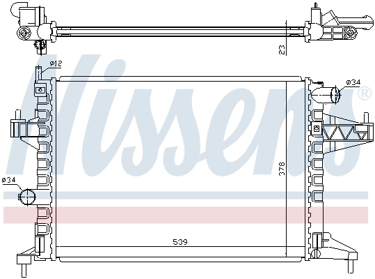 Radiador de esfriamento de motor 63008 Nissens