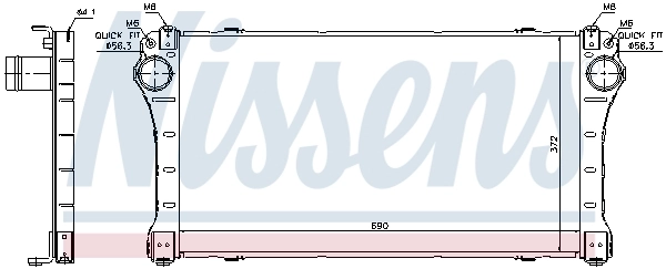 Radiador de intercooler 96564 Nissens