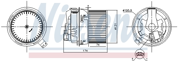 Motor de ventilador de forno (de aquecedor de salão) 272102762R Renault (RVI)