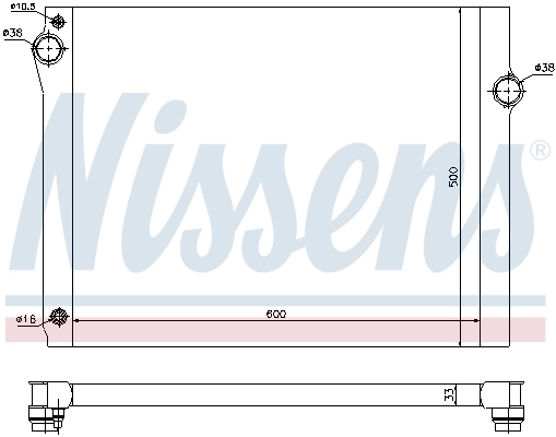 Radiador de esfriamento de motor 60768 Nissens