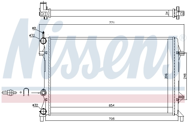 65321 Nissens Radiador de esfriamento de motor