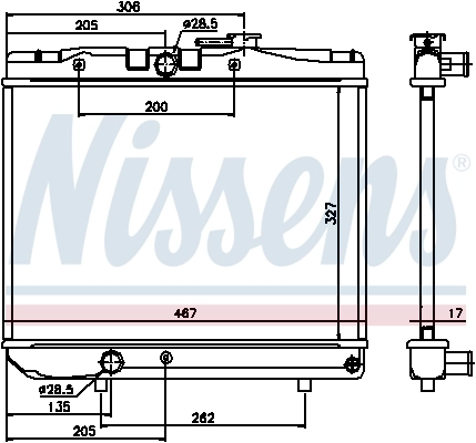 Radiador de esfriamento de motor Toyota Corolla  E8