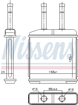 Radiador de forno (de aquecedor) Nissens 76506