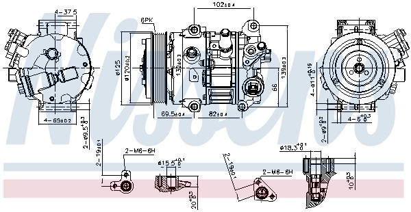 Compressor de aparelho de ar condicionado Nissens 890803