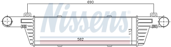 Radiador de intercooler 96860 Nissens