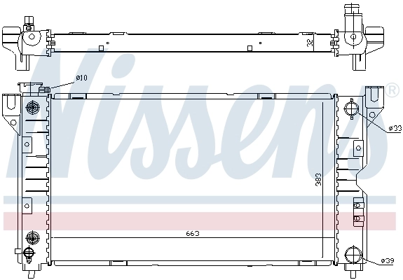 Radiador de esfriamento de motor Nissens 60984