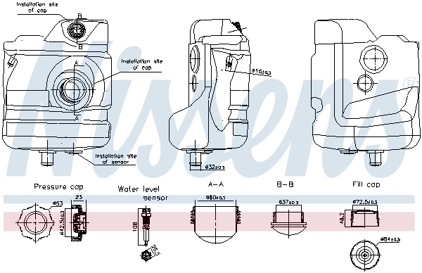 Tanque de expansão do sistema de esfriamento Renault Trucks MAGNUM IV 
