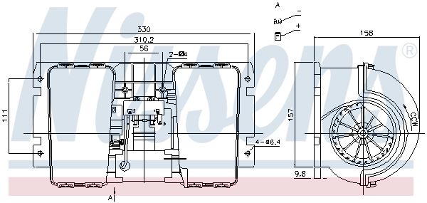 Motor de ventilador de forno (de aquecedor de salão) Nissens 87146