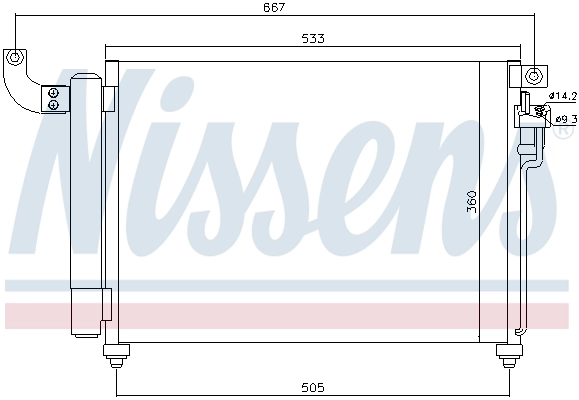 940003 Nissens Radiador de aparelho de ar condicionado