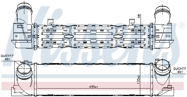 Radiador de intercooler 96450 Nissens