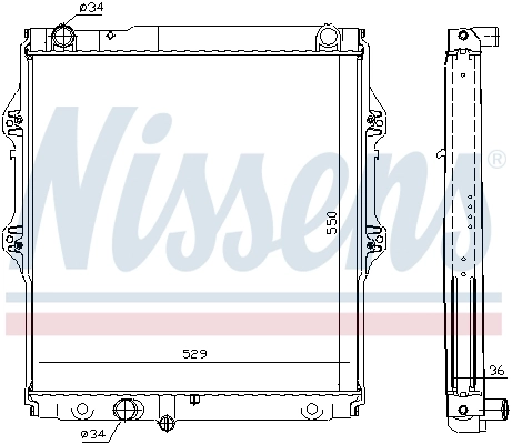 Radiador de esfriamento de motor 64698 Nissens