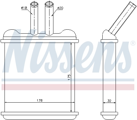 Radiador de forno (de aquecedor) Nissens 76502